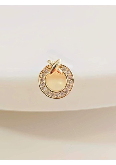 Halka X Artı Model Kıkırdak Piercing Tragus Helix Altın Kaplama Gold Renk Küpe Gold