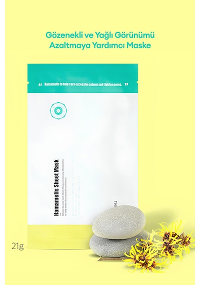 Missha A'PIEU Hamamelis Sheet Mask Yağlanma ve Gözenek Karşıtı Kağıt Maske
