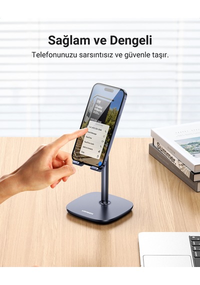 Ugreen Masaüstü Ayarlanabilir Telefon Tutucu Stant, Siyah, 60324