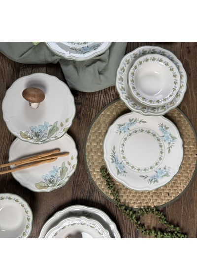 Kitchen Greeny 24 Parça Yemek Takımı - Renkli