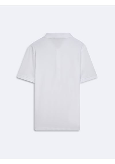 Basic Pike Polo Yaka Beyaz T-shırt Beyaz