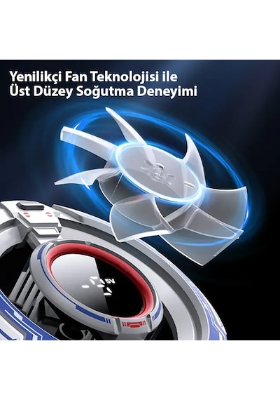 Memo Cx16 Apple Uyumlu iOS Android Soğutucu 15w15w Manyetik Rgb Telefon Soğutucu Anında Hızlı Soğutma, Sessiz Fan, Tüm Akıllı Telefonlarla ,
