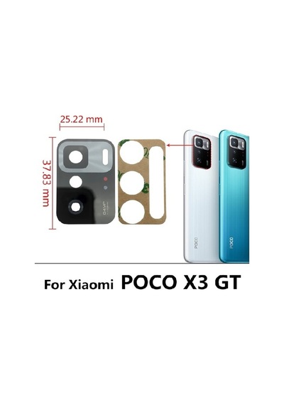 Xiaomi Poco X3 Gt Arka Kamera Camı Lens Yapışkanlı Senalstore