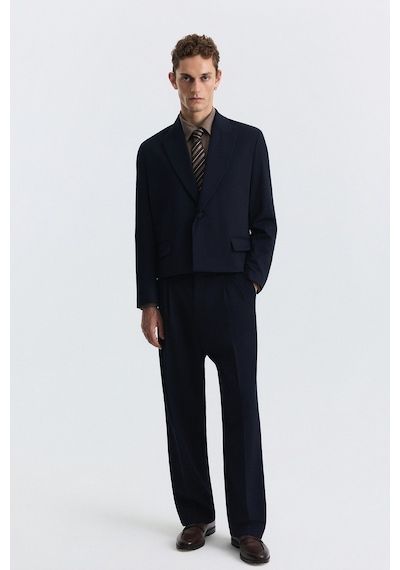 Antioch Crop Fit Blazer Ceket Lacivert