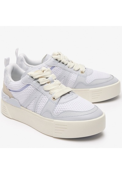 Lacoste L002 Womens Sneaker Suni Deri Tekstil Kadın Günlük Spor Ayakkabı Beyaz