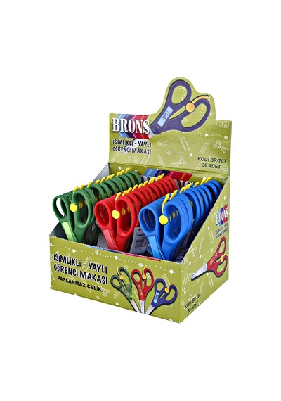 Brons Br-703 Okul Makası Yaylı Isimlikli