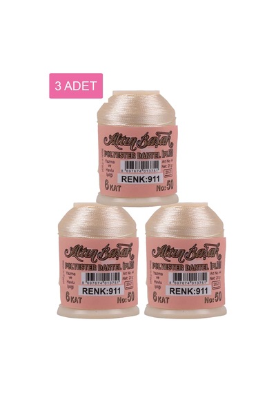 3 Adet Altınbaşak Oya Ve Dantel İpi 20 Gr - Royaleks - No: 911