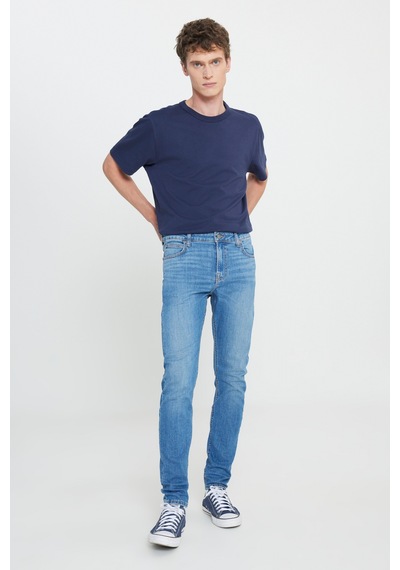 Lee Skinny Fit Çok Dar Kesim Normal Bel Çok Dar Paça Malone Mavi Jean Kot Pantolon