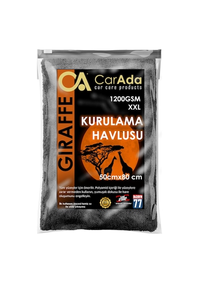 Twisted Pile Oto Kurulama Ve Temizlik Havlusu Gri/mor 1200 Gsm / 50cmx80cm