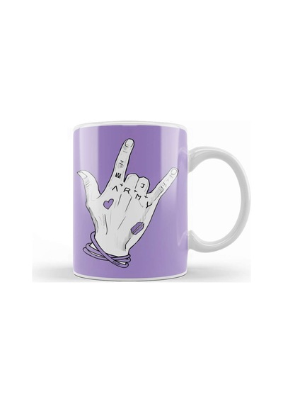 Bts Army Bts Jungkook's Hand Kupa Bardak Porselen Karışık