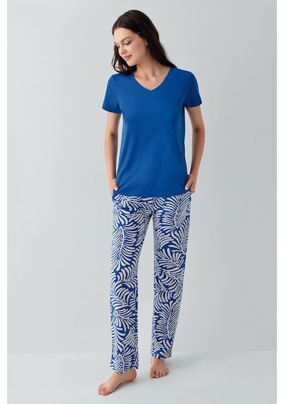 Arnetta Kadın Lacivert Pijama Takım Mavi