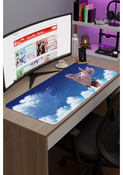 Angel Beat S Anime V2 - 90x40 Xxl Gaming Kauçuk Kaymaz Taban Mouse Pad Fare Altlığı