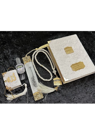 Hac-ümre Hediyelik Set Sandıklı Kabe Model Beyaz Set