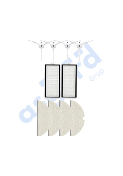 Roborock Q8 Max , Q8 Max+ Uyumlu 4 Yan Fırça 2 Filtre 4 Mop Pkt-iasgf0001235