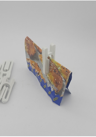 Mini Paket Kapatma Mandalı Klipsi 10 Adet Beyaz