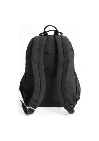 Sanmorris Unisex Suya Dayanıklı Krinkıl Kumaş Çok Gözlü Siyah Renkli Laptop Okul Ve Sırt Çantası S-3013 Siyah