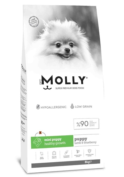 Molly Kuzu Etli ve Yaban Mersinli Mini Irk Yavru Köpek Maması 8 KG
