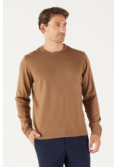 AC&Co / Altınyıldız Classics Erkek Vızon Standart Fit Normal Kesim Bisiklet Yaka Triko Vizon AC&Co / Altınyıldız Classics Erkek Vızon Standart Fit Normal Kesim Bisiklet Yaka Triko Vizon