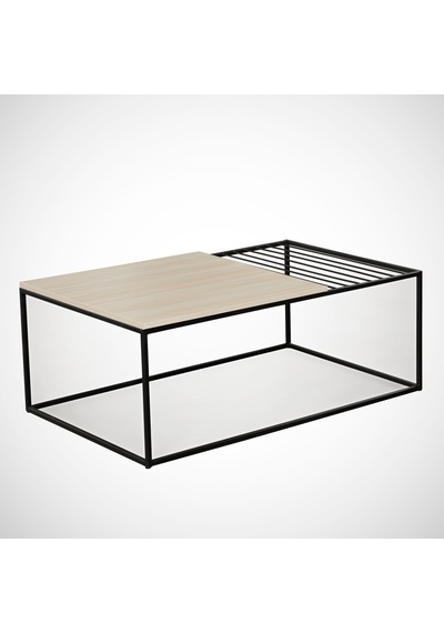 Zinus Orta Sehpa Metal & Orta Masa Açık Meşe /Metal Ayaklı Sehpa