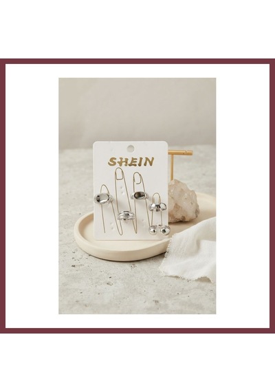 Storeşahin Gümüş Renk Pirinç Bohem Yüzük Kombini Byk4267 Shn0720