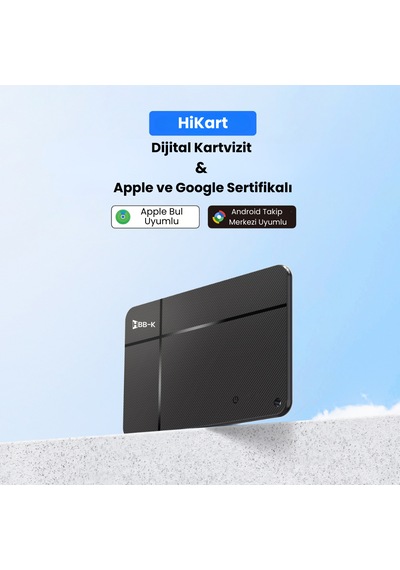 Hi Kart Apple Uyumlu iOS&android Takip Cihazı & Dijital Kartvizit Siyah 4'lü Paket