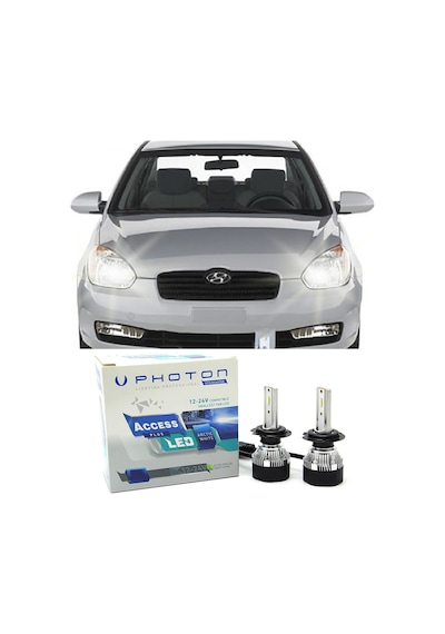 Hyundai Accent Era Led Xenon Uzun Kısa Far Ampulü H4 Access Yeni Seri Beyaz
