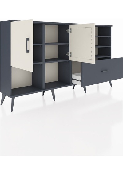 Arges Konsol 7 Raflı Tek Çekmeceli 2 Kapaklı 176x30x99 Antrasit-aytaşı/antrasit Aytası/antrasıt - Antrasıt Arges Konsol 7 Raflı Tek Çekmeceli 2 Kapaklı 176x30x99 Antrasit-aytaşı/antrasit Aytası/antrasıt - Antrasıt