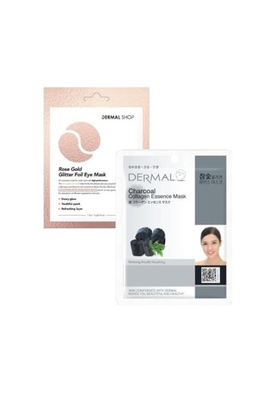 3 Katmanlı Rose Gold Göz Maskesi Ve Arındırıcı Ve Pürüzsüzleştirici Kömür Özlü Kolajen Maske Seti