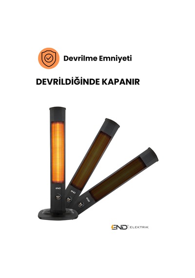 Minisan Kule Tipi Mikatronik Dik Isıtıcı 2000 W Termostatlı Devrilme Emniyetli Elektrikli Soba