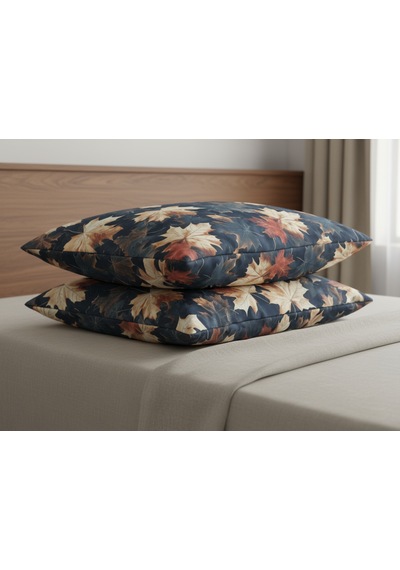 Artunhome Poplin Dijital Baskılı Yastık Kılıfı Seti 2 Adet 50x70 Cm %100 Pamuk Çok Renkli