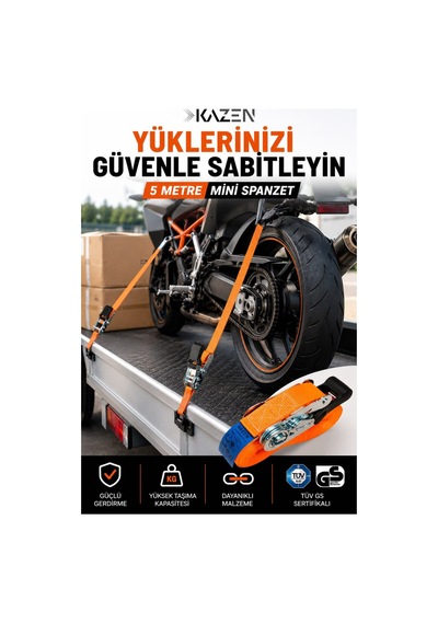5 Metre Gırgırlı Cırcırlı Mini Spanzet Gerdirme Halatı Tüv Gs Sertifikalı
