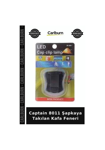 Premium Captain 8011 Şapkaya Takılan Kafa Feneri Yürüyüş Işığı Çadır Lambası Baş Aydınlatma