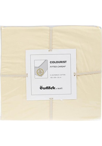 Özdilek Açık Sarı Colourist Tek Kişilik Lastikli Fitted Çarşaf 10