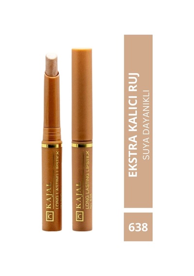 Kajal Uzun Süre Kalıcı Metalik Bej Ruj & Long Lasting Metallic Beige Lipstick 638 Metalik Bej