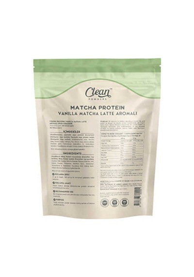 Clean Powders Protein Matcha 440 Gr - Vanilya-matcha