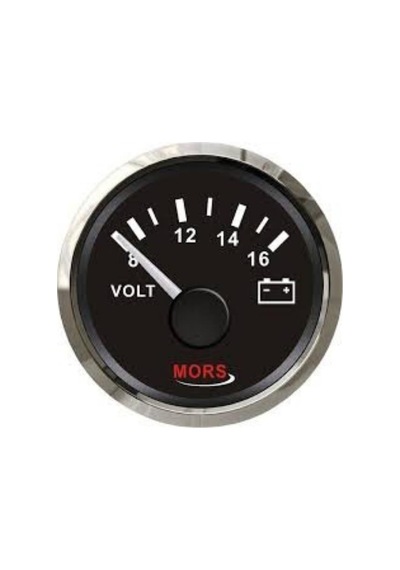 Mors Voltmetre Akü Voltaj Göstergesi 12v - Siyah-1627