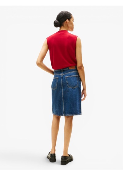Tommy Hilfiger Dnm Dee Straıght Knee Rw Skırt Kadın Mavi Etek - Ww0ww45666