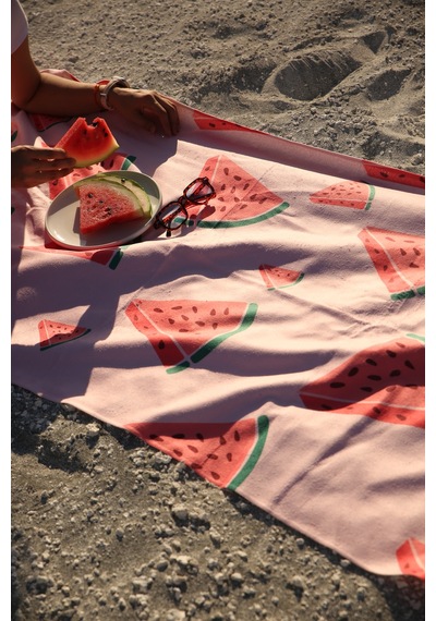 75x150 Plaj Havlusu Yumuşak Dokulu Emici Deniz Ve Havuz Havlusu Pembe