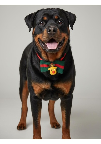 Royal Rudolph Premium Yılbaşı Köpek Papyonu Limited Edition Luxe Aksesuar Orta & Büyük Irklar İçin