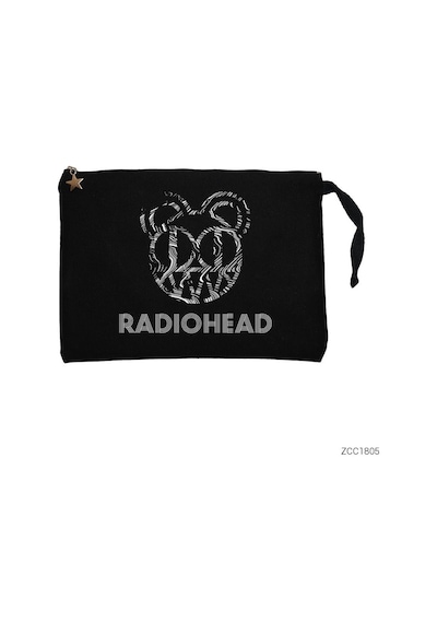 Zepplin Giyim Radiohead Wave Siyah Clutch Astarlı Cüzdan / El Çantası