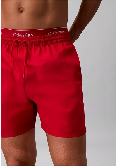 Calvin Klein Erkek Normal Kesim Hızlı Kuruyan Kumaşlı Kırmızı Deniz Şortu-15867