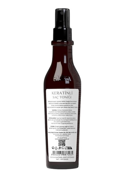 Doğal Keratinli Saç Bakım Toniği Gül 250ml