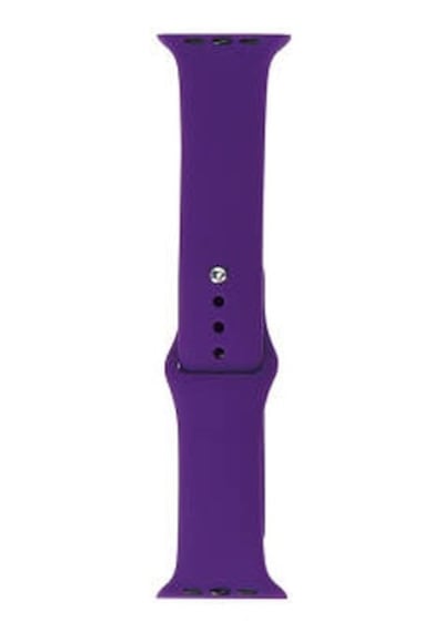 Apple Watch Uyumlu 7 45mm Band Serisi Klasik Kordon Silikon Strap Kayış - Derin Mor