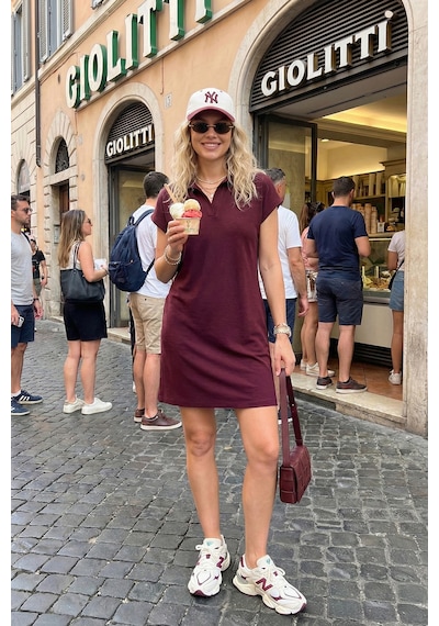 Lela Bayan Elbise 5866153 Bordo Bordo