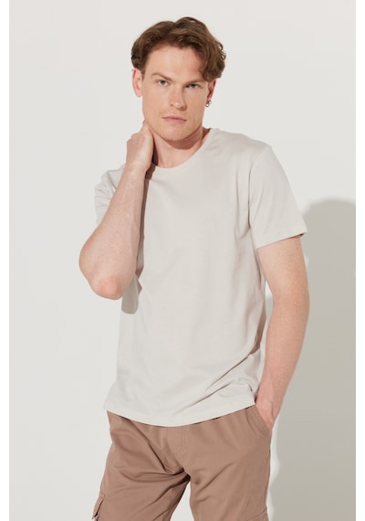 Ac&Co / Altınyıldız Classics Slim Fit Bisiklet Yaka Kısa Kol Pamuklu Erkek Tişört - Gri Ac&Co / Altınyıldız Classics Slim Fit Bisiklet Yaka Kısa Kol Pamuklu Erkek Tişört - Gri