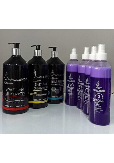 Wallence Dalgalı Saçlar Için Süper Brazılıan Jel Keratin 1 L