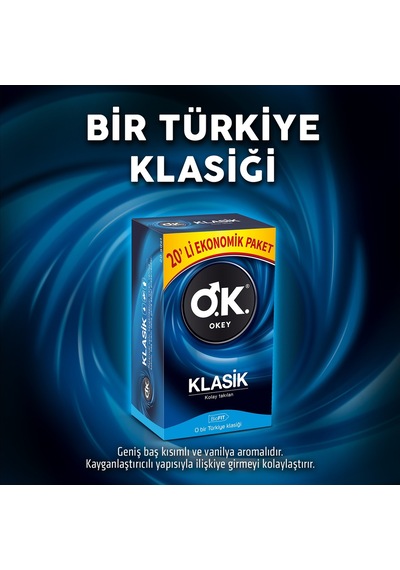Okey Klasik Prezervatif 3 x 20'li