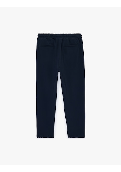 Koton Regular Fit Viskon Karışımlı Cepli Beli Bağcıklı Kumaş Pantolon Lacivert 6sam40082hw