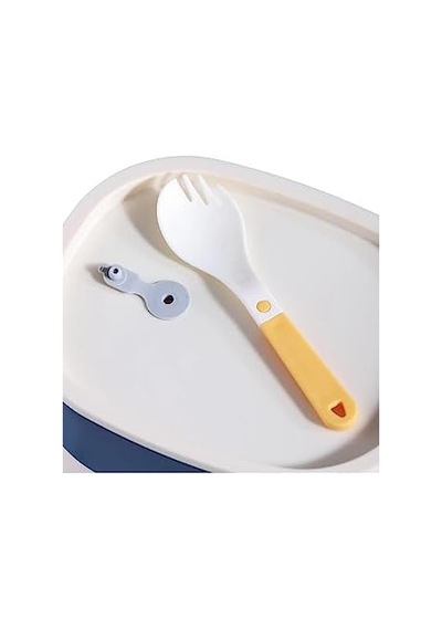 Bento 1200ml Çift Renkli Lunchbox 2 Katlı Çelik Sefer Tası Yemek Kutusu Sarı Bakır