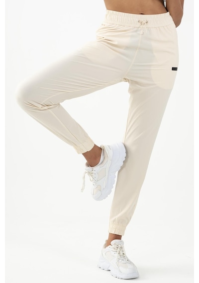 Maraton Active Regular Kadın Dönüşlü Lastik Paça Fitness Kil Rengi Pantolon 22174-kil Rengi Bej